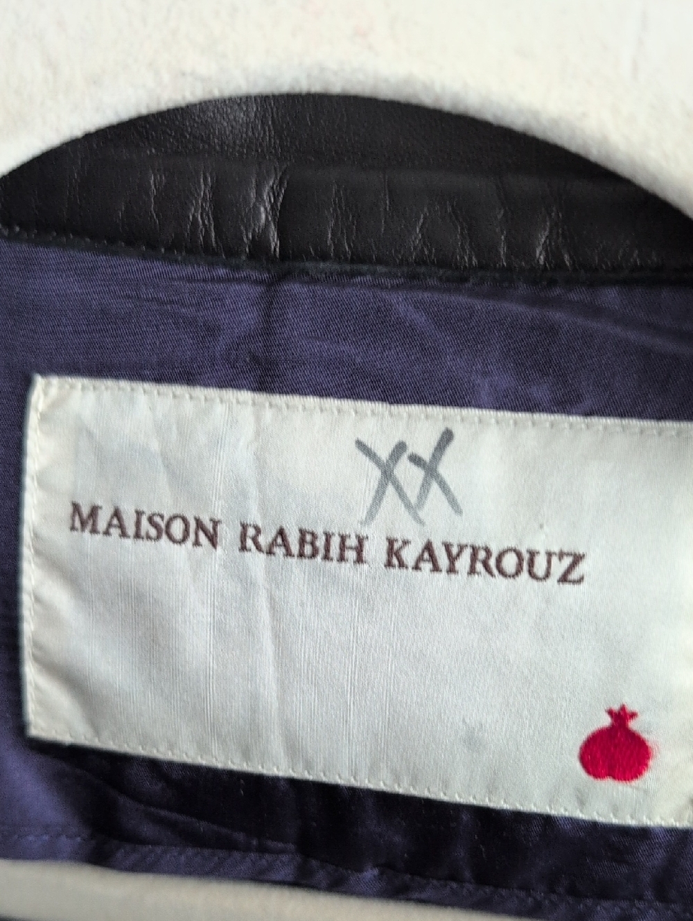 Maison Rabih Kayriuz Charcoal Gray Double-Breasted Wool Coat - Picture 3 of 5